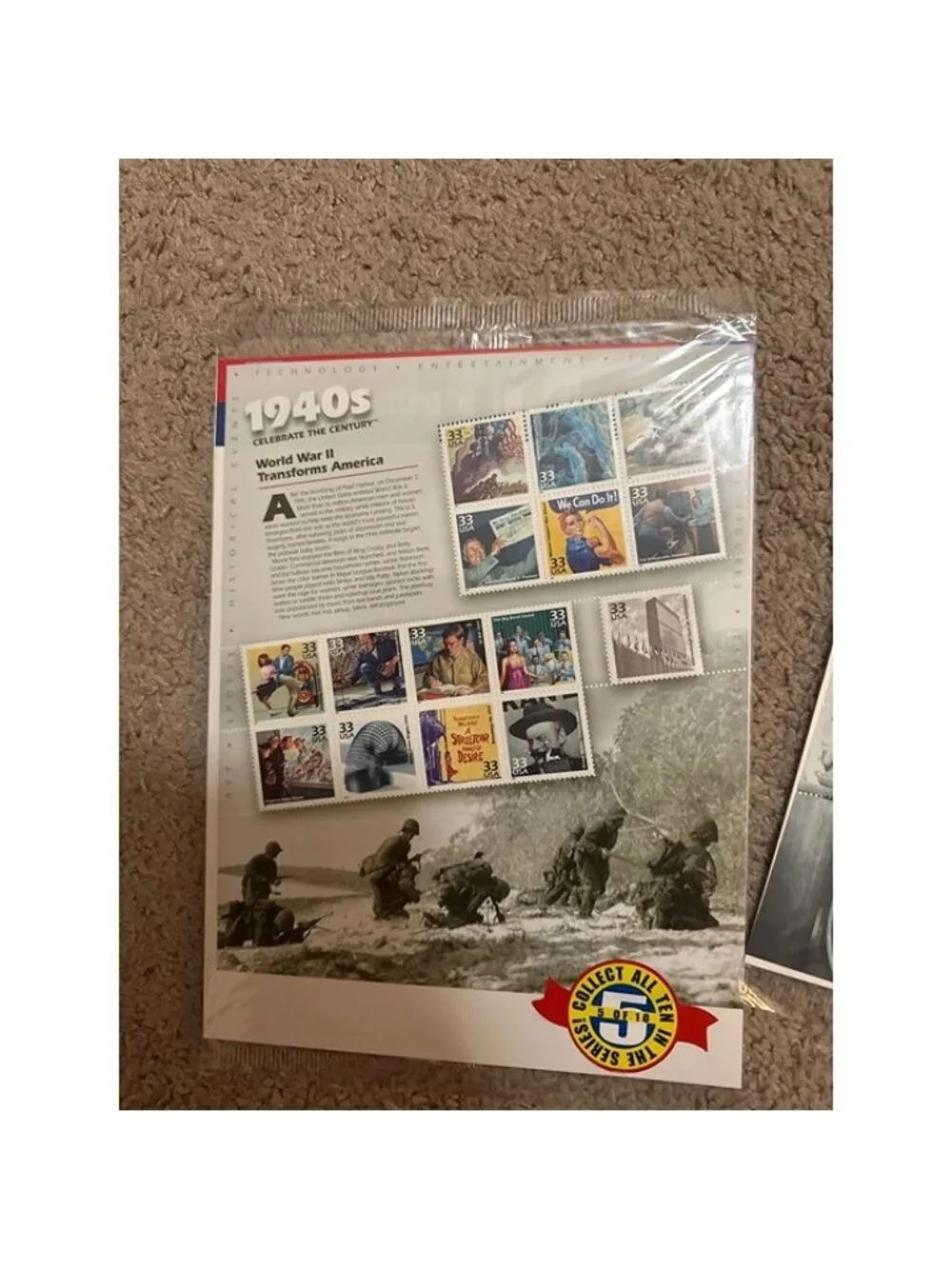1949, 1950 and 1960s celebrate the century stamps